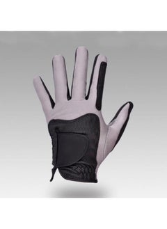 Thoraya Golf Left Hand Glove Polyester High Elasticity Breathable Washable Single Golf Glove for Men Women Black Grey L  - Image 5