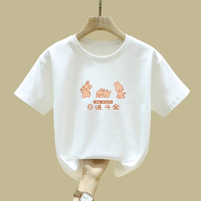2245# Children'S Cotton T-Shirt Summer Short Sleeve Fashion Cuhk Boys And Girls Children'S Jacket Children'S Clothing - Image 3