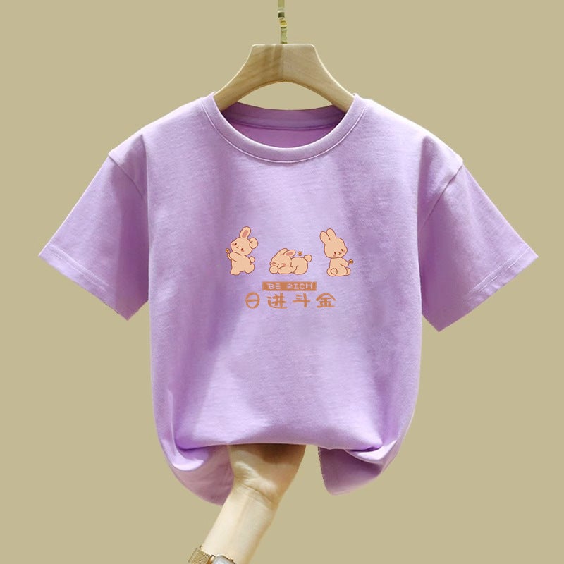 2245# Children'S Cotton T-Shirt Summer Short Sleeve Fashion Cuhk Boys And Girls Children'S Jacket Children'S Clothing - Image 5