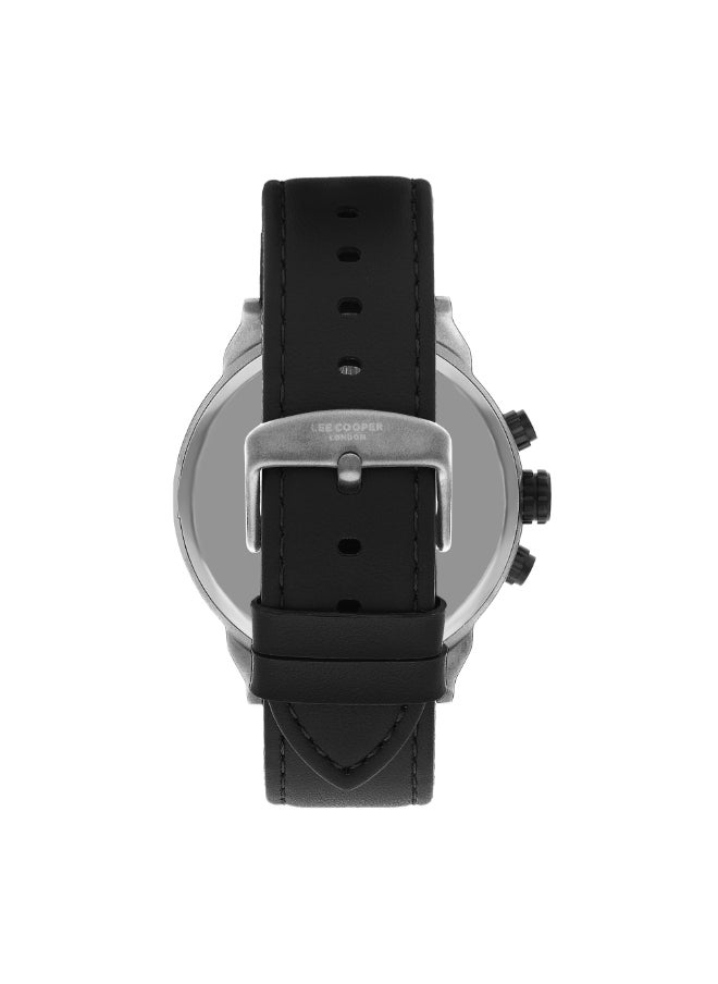 Lee Cooper - Men's Quartz Movement Watch Multi Function Display and Leather Strap - LC07491.351, Black - Image 1