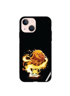 Protective Case Cover For Apple iPhone 14 Fir Cat Design Multicolour