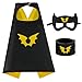 Mizzuco Dress Up Capes for Kids Superhero Cloak with Mask and Waistband Halloween Costumes and Party Dress up GiftBlack - Image 3