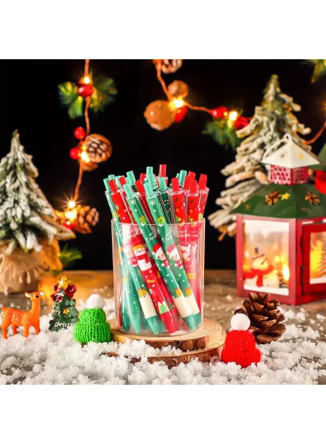 36 Randomly Patterned Christmas Ballpoint Pens Retractable Gel Ink Holiday Party Gifts - Image 5