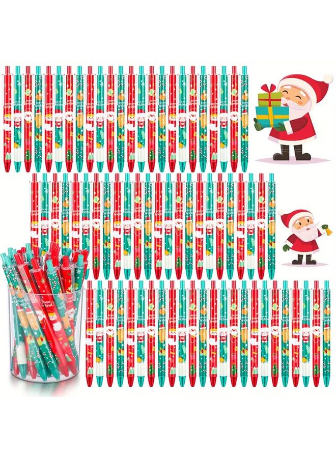 36 Randomly Patterned Christmas Ballpoint Pens Retractable Gel Ink Holiday Party Gifts - Image 1