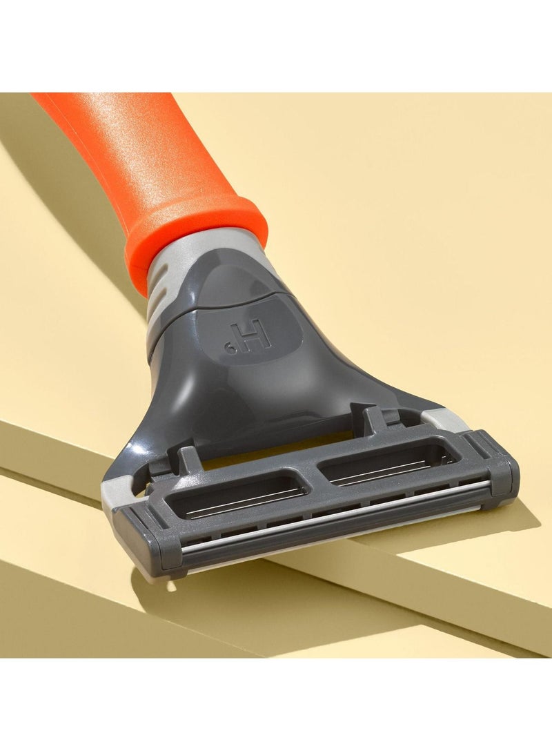 Harry's ماكينة حلاقة للرجال بخمس شفرات مع خرطوشتين باللون البرتقالي اللامع - Image 4