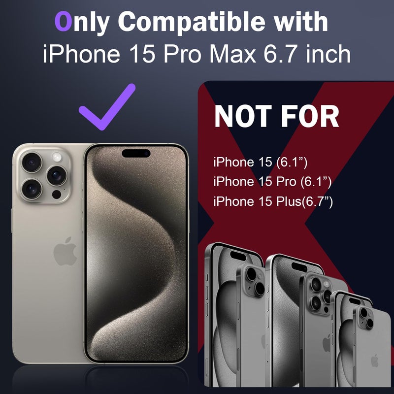 DEERLAMN Case for iPhone 15 Pro Max with Slide Camera Cover+Screen Protector(1 Pack), Rotated Ring Kickstand Military Grade Shockproof Protective Cover 6.7 Inch-Green - Image 2