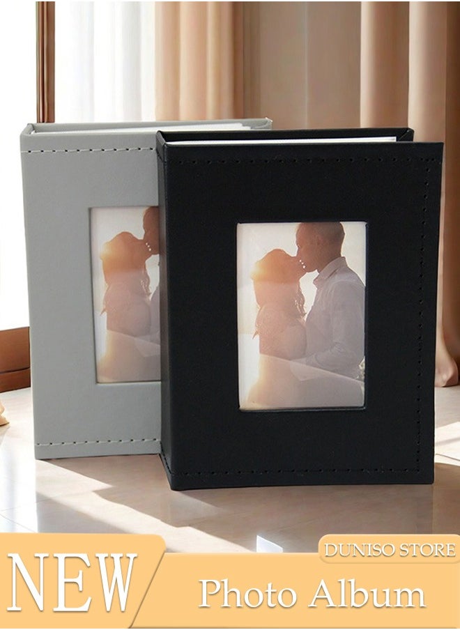 DUNISO - 2Pcs Pockets Photo Album,with Picture Display Window, Cartoon Kids Children Picture Storage with 100 Pages Each, Frame Large Capacity  Leather Frame Cover Picture Case Photo Album Gift - Image 1