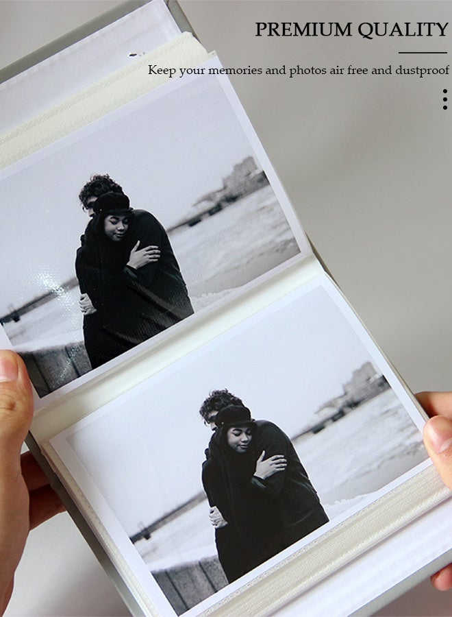 DUNISO ألبوم صور مكون من قطعتين، مع نافذة عرض للصور، تخزين صور الأطفال الكرتونية مع 100 صفحة لكل منها، إطار كبير السعة من الجلد، حافظة صور، ألبوم صور كهدية - Image 3