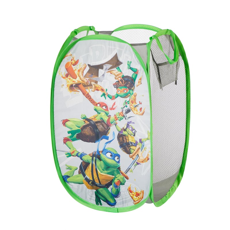 Idea Nuova Teenage Mutant Ninja Turtles: Mutant Mayhem Pop-Up Hamper with Durable Handles, Kids Laundry & Room Storage Organizer, 21â€H x 13.5â€W x 13.5â€L - Image 1
