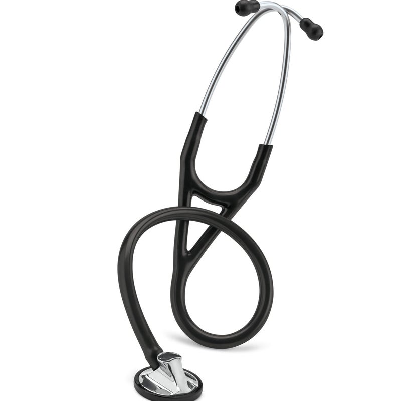 3M Littmann Master Cardiology Stethoscope, 2160, Stainless Steel Chestpiece, 27" Black Tube - Image 1