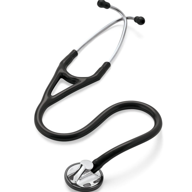 3M Littmann Master Cardiology Stethoscope, 2160, Stainless Steel Chestpiece, 27" Black Tube - Image 2