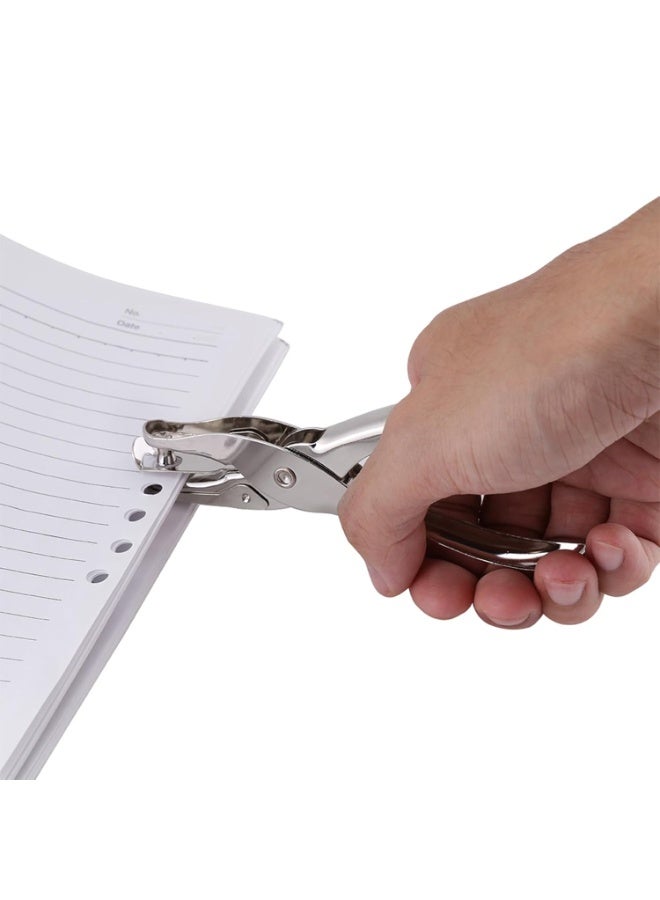 مطرقة معدنية يدوية ذات ثقب واحد، أداة ثقب بحجم 6 مم، مثقاب متعدد الوظائف يدوي للورق، البطاقات، ألبومات القصاصات ووضع علامات على التذاكر، أساسي للمكتب، الأشغال اليدوية، والاستخدام المنزلي - Image 2