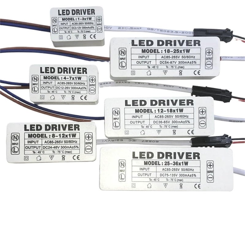 1W 3W LED Driver Power Supply Built In Constant Current AC110 265V Output 300mA DC
