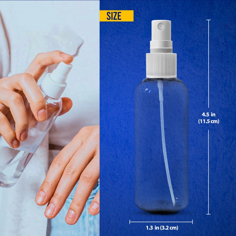 Symbah Small Spray bottle 50ml atomiser empty clear fine mist plastic Refillable spray bottles for Traveling, Make-up, Skincare Cleaning Liquids (3 PCS) with Funnel - Image 2