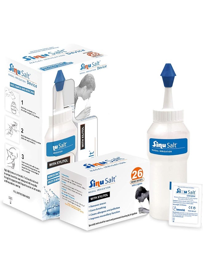 Sinu Salt Rhinodouche Pack Junior Nasal Sprinkler+Sinusal XL Junior - Image 1