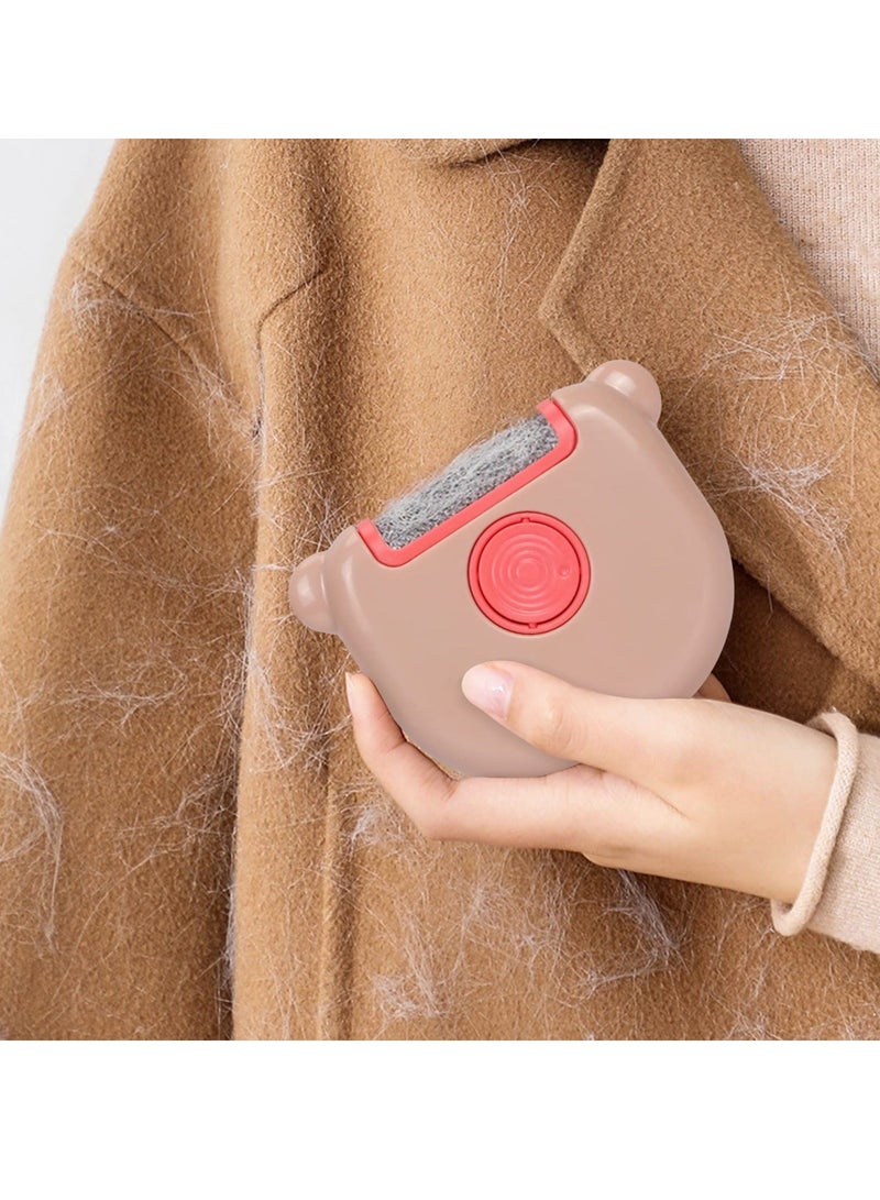 Y&D 3 in1 Lint Remover, Mini Pet Hair Portable Fuzz Remover Fabric Shaver, Brush for Removing Clothes Lint/Dog Hair/Cat Hair-Pink+Pink (2 Pack) - Image 4