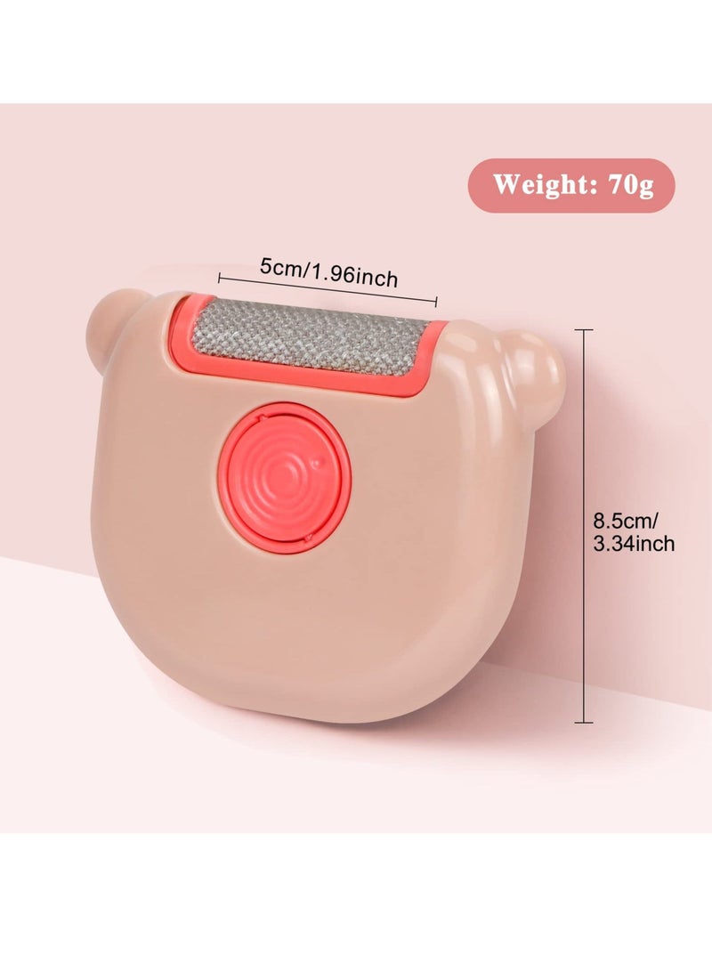 Y&D 3 in1 Lint Remover, Mini Pet Hair Portable Fuzz Remover Fabric Shaver, Brush for Removing Clothes Lint/Dog Hair/Cat Hair-Pink+Pink (2 Pack) - Image 3