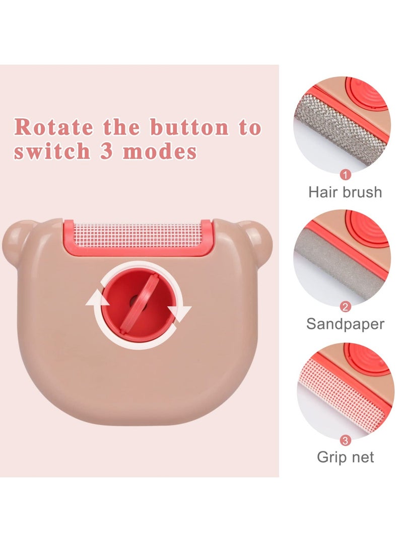 Y&D 3 in1 Lint Remover, Mini Pet Hair Portable Fuzz Remover Fabric Shaver, Brush for Removing Clothes Lint/Dog Hair/Cat Hair-Pink+Pink (2 Pack) - Image 2