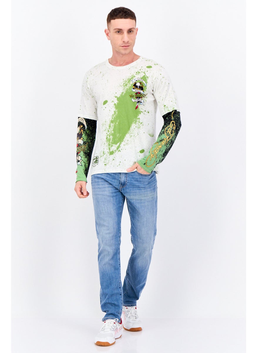 Men Crew Neck Graphic Print Sweater, Off-white - pzsku/Z57A91BC77E1972EC148DZ/45/_/1737642218/d56a2c08-8e39-492a-99ab-0d2ce24908a6