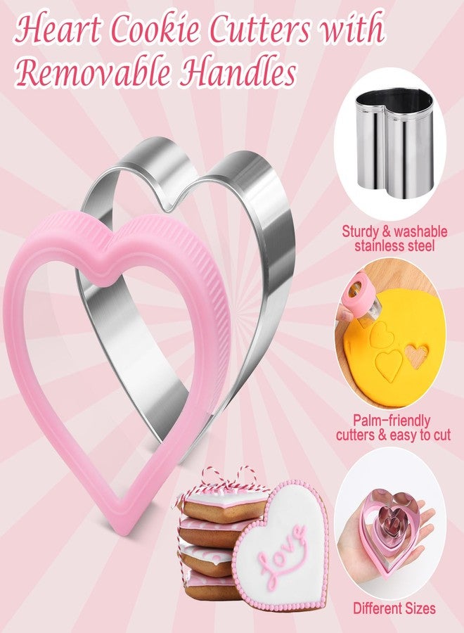 LifeisLuck Heart Cookie Cutters Set, 11 Sizes Stainless Steel Valentine’s Day Cookie Cutter Large Medium DIY Biscuit Cutters Fruit Vegetable Mold for Boys Girls - Image 3