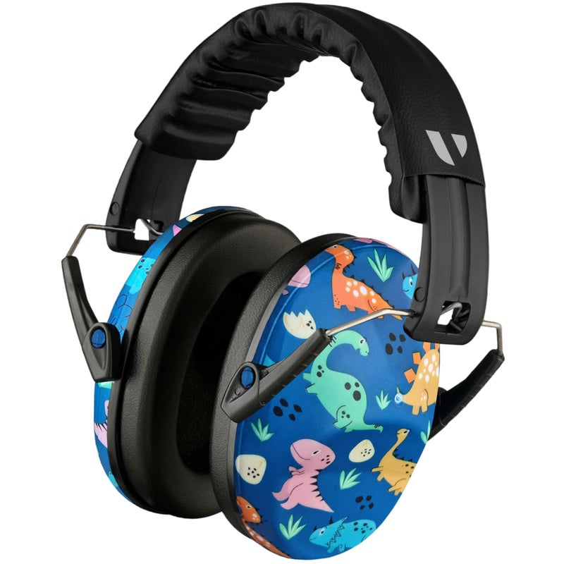 Vanderfields Premium Hearing Protection Ear Muffs Broad Spectrum Sound Reduction 332dB at 2K Hz Noise Cancelling Headset Safety Noise Cancellation Headphones Kids 312 Dinosaur Club B