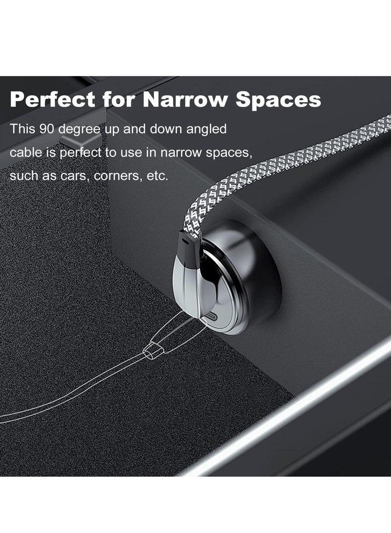 كابتن تيك USB C Cable Samsung Fast Charging Cord Right Angle 90 Degree USB - Image 3