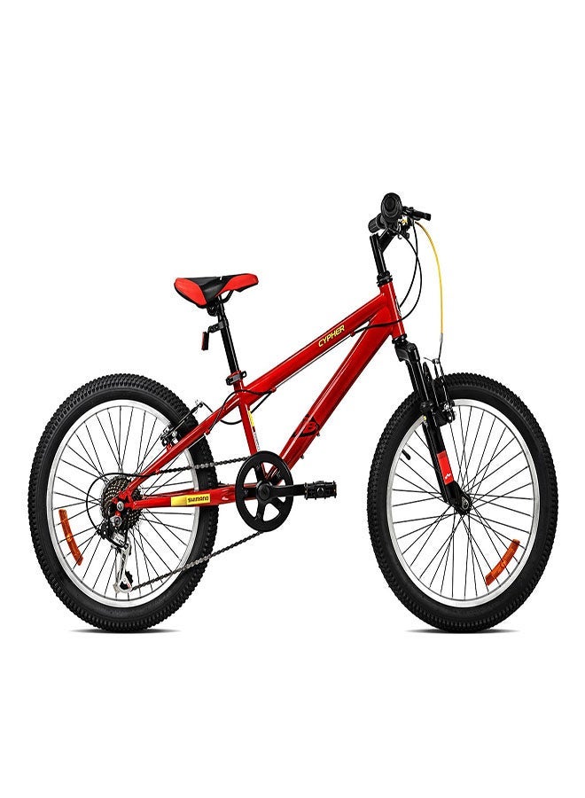 Spartan Cypher 20-Inch Kids Road Bike | 20 Inch Wheel Size | 7 Speed | Adjustable Seat | Lava Red Color - Image 1