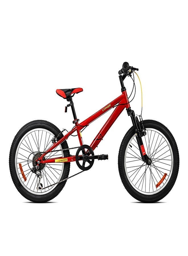 Spartan Cypher 20-Inch Kids Road Bike | 20 Inch Wheel Size | 7 Speed | Adjustable Seat | Lava Red Color - Image 1