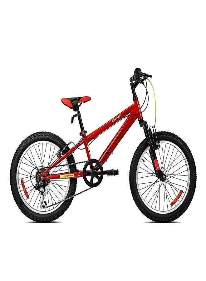 Spartan Cypher 20-Inch Kids Road Bike | 20 Inch Wheel Size | 7 Speed | Adjustable Seat | Lava Red Color - Image 1