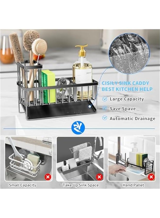 Beauenty kitchen sinkcleaning supplies storage rack countertop soap storage rack bathroom sink storagerack - Image 2