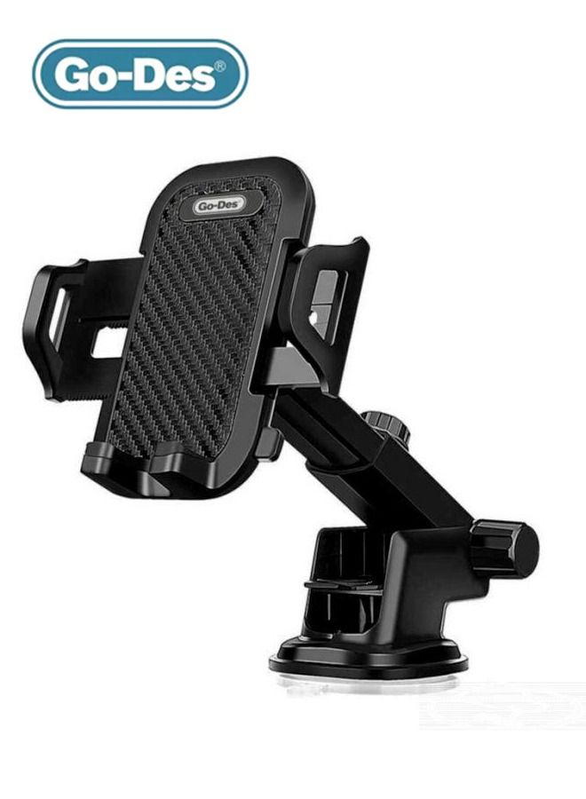جو-ديز حامل السيارة العالمي Go-Des 360 درجة 2 في 1 GD-HD693 - أسود - Image 2