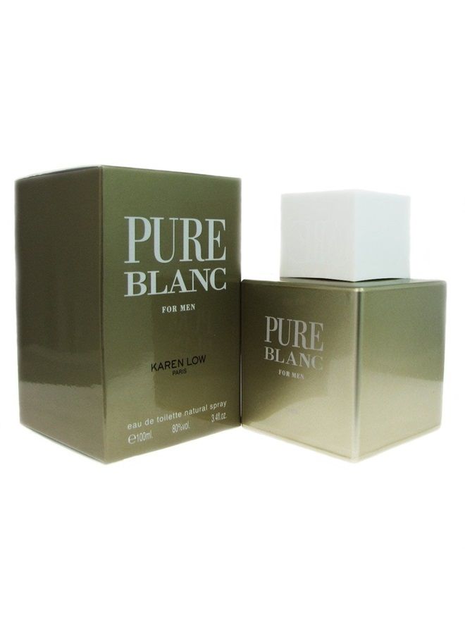 Karen Low Pure Blanc Eau De Toilette Spray for Men, Ounce