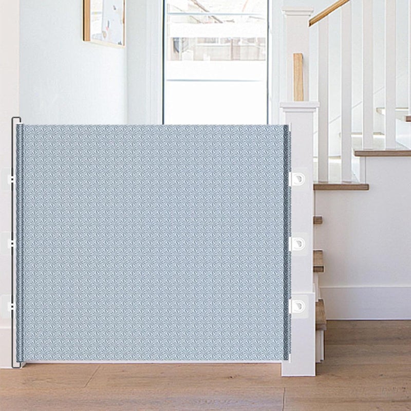 Retractable Dog Gate,Cat Mesh Door | Stairs Mesh Gate | for Indoor Home Staircase Hallway Terrace Porch Kitten Puppy Dogs Cats - Image 2