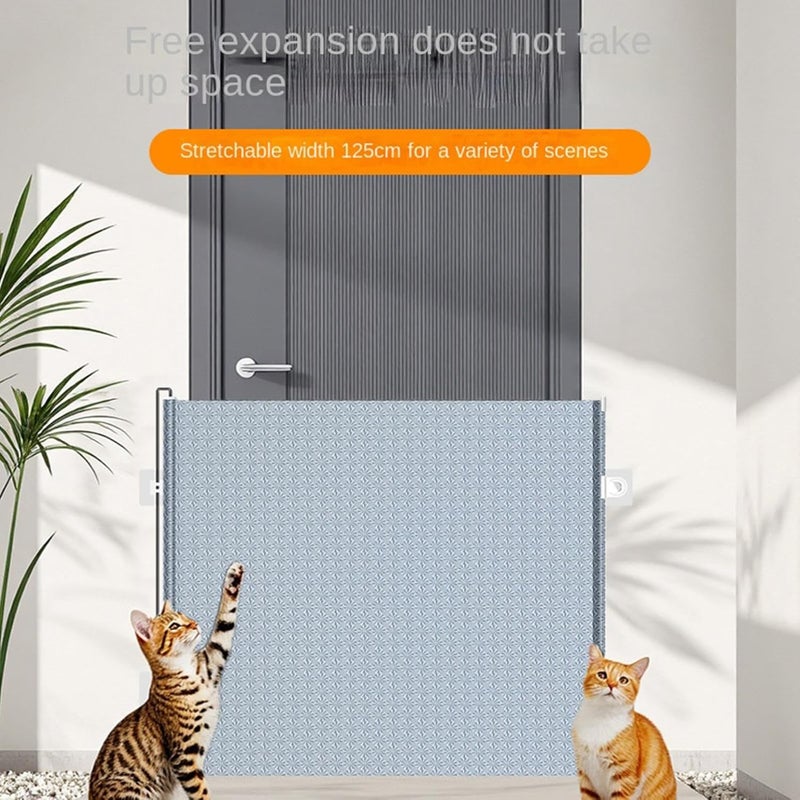 Retractable Dog Gate,Cat Mesh Door | Stairs Mesh Gate | for Indoor Home Staircase Hallway Terrace Porch Kitten Puppy Dogs Cats - Image 4