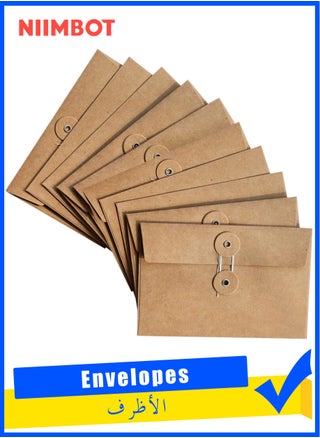 10 Pieces Kraft Paper Envelopes with Button and String Closure Vintage Pockets for Mail, Postcards, Bills, Invitations Brown, 6.7x4.5 Inch - pzsku/Z57A9B280501C0A668EADZ/45/1748692898/9bfefdb0-6e18-47b0-b7cc-65d942676361
