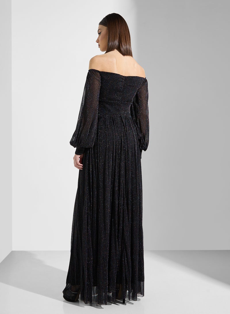 Ella Limited Edition Off-Shoulder Glitter Dress  - Image 2