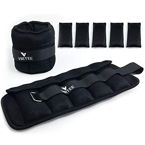 Virtee Adjustable Ankle Weights, 3/7/10 Lbs Pair Arm Leg Weights Set for Men and Women, Weighted Ankle Weight for Jogging, Walking, Gymnastics, Aerobics, Physical Therapy - Image 1