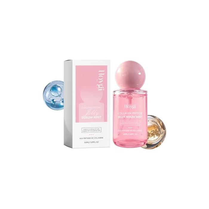 Collagen Peptides Jelly Serum Mist, Hydrating Spray Serum Face Mist, Plumping, Anti-Aging Face Spray, Sprayable Hydrogel, Travel Essentials & Self Care Gifts for Women, Korean Skin Care | 1.69 fl.oz