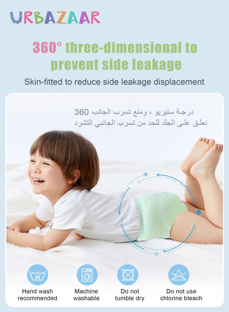 URbazaar Baby Potty Training Underwear for Boys and Girls, 5 Pack Absorbent Training Pants for Toddlers with Printed Reusable Cotton Toilet Training Pants for 8-13kg Kids (2-4 Years) - Image 4