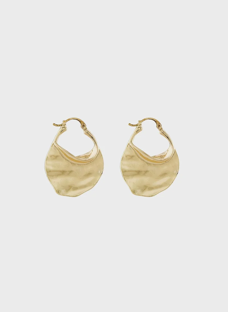 ELLA Hammered Hoop Earrings