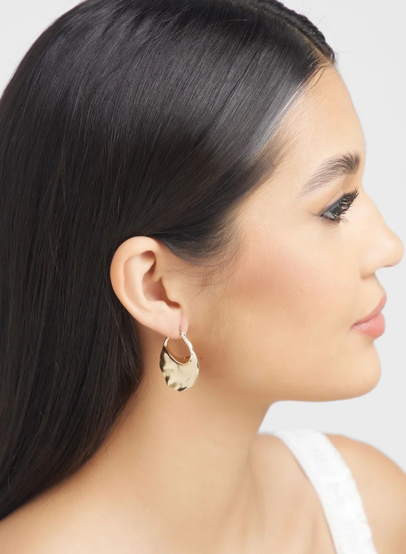ELLA Hammered Hoop Earrings