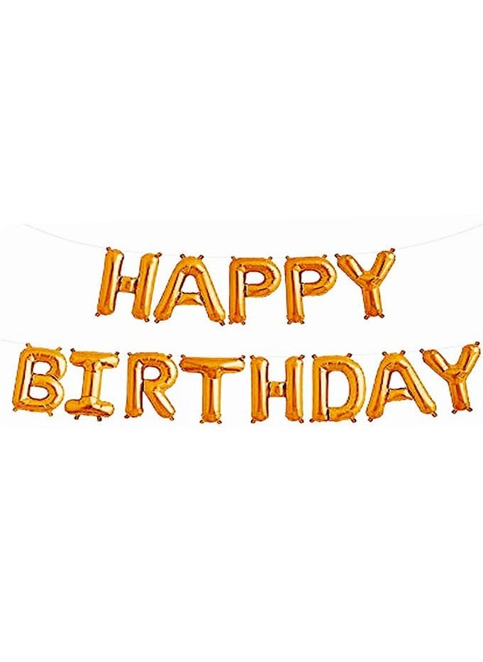 PARTY FUN Foil Balloon Happy Birthday Golden Colour - Image 1