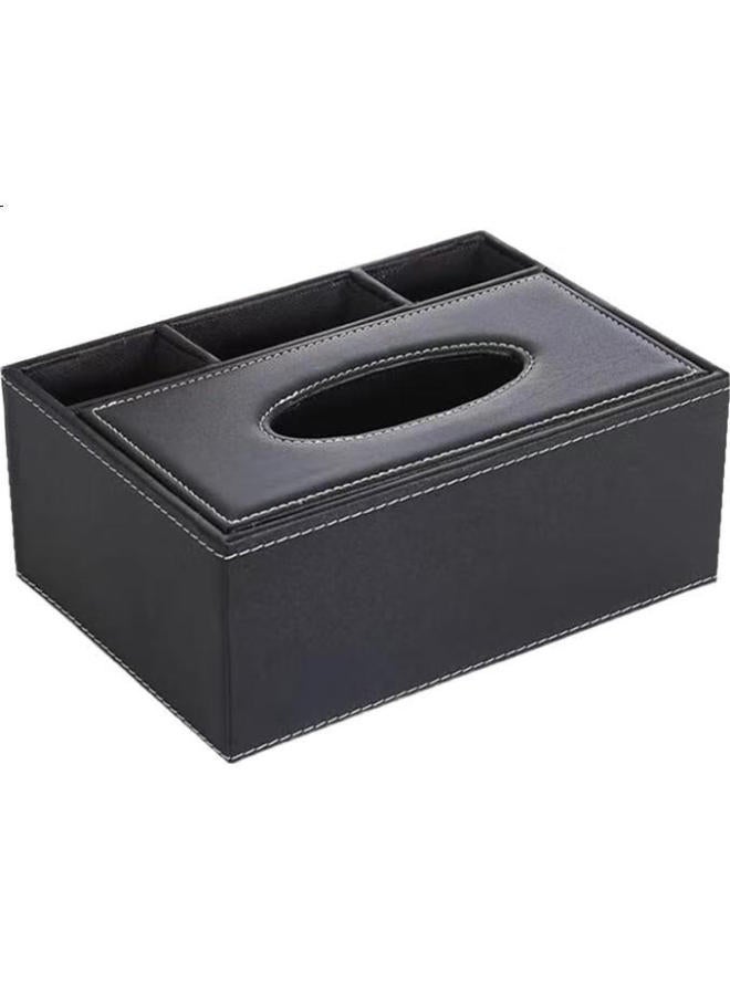 Ubiquitin Ubilix Office Business Desktop Pen Holder Multi-Functional Creative Leather Tissue Box 5038A - Image 1