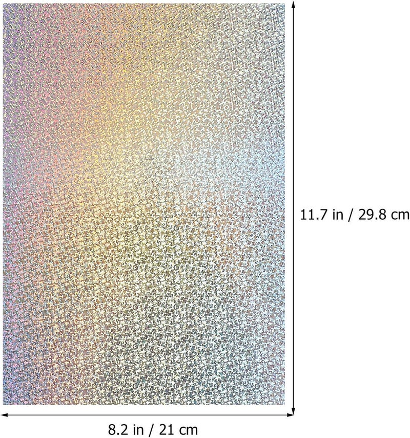 Artibetter 10 Sheets Holographic Glitter Paper Cardstock A4 Size Colorful Craft Paper for Scrapbooking DIY Origami and Card Making Projects - Image 2