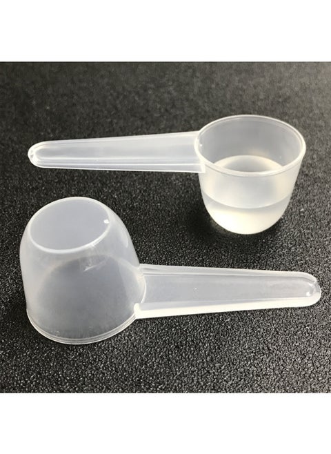 Spot Short Handle Bulk Transparent White Powder Spoon 5G 10 Ml 5g10m Flat Bottom PP Plastic Liquid Measuring Spoon-Color:Transparent Bulk-Specifications:7*2.8*2.4cm (long * Caliber * High)
