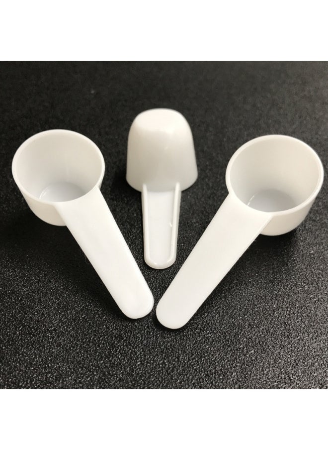 Generic - Spot Short Handle Bulk Transparent White Powder Spoon 5G 10 Ml 5g10m Flat Bottom PP Plastic Liquid Measuring Spoon-Color:Transparent Bulk-Specifications:7*2.8*2.4cm (long * Caliber * High) - Image 1