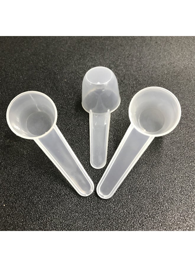 Generic - Spot Short Handle Bulk Transparent White Powder Spoon 5G 10 Ml 5g10m Flat Bottom PP Plastic Liquid Measuring Spoon-Color:Transparent Bulk-Specifications:7*2.8*2.4cm (long * Caliber * High) - Image 1