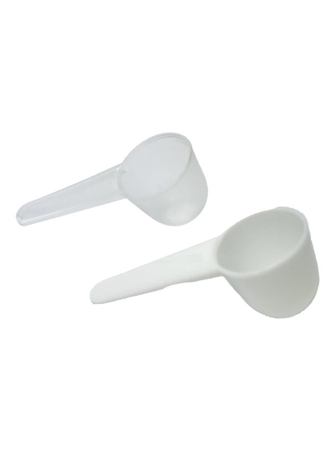 Generic - Spot Short Handle Bulk Transparent White Powder Spoon 5G 10 Ml 5g10m Flat Bottom PP Plastic Liquid Measuring Spoon-Color:Transparent Bulk-Specifications:7*2.8*2.4cm (long * Caliber * High) - Image 1