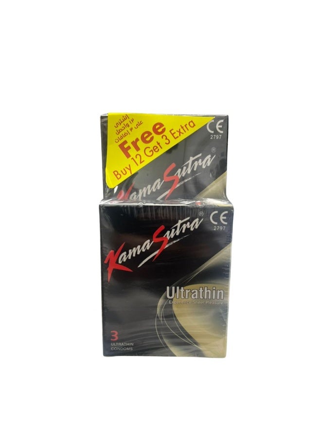 KAMASUTRA ULTRA THIN CONDOM 12+3FREE PACKET - Image 1