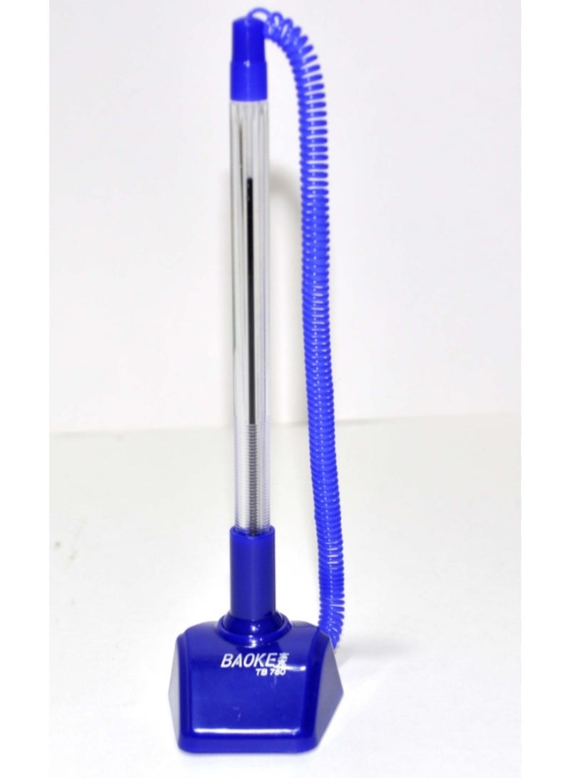 Blue desk base signature pen